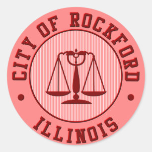 KRW Rockford Peach Baseball Team Classic Round Sticker