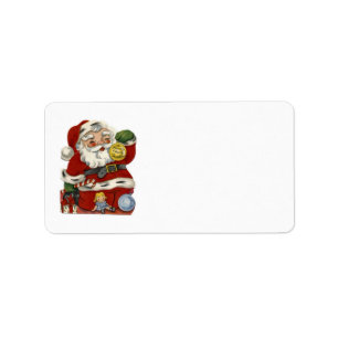 KRW  Santa and Toys Christmas Blank Address Label