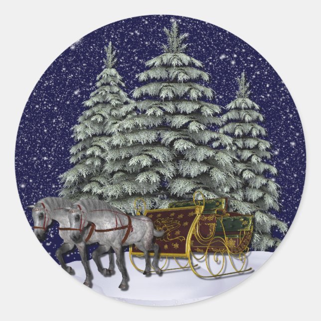 KRW Sleigh Ride Holiday Stickers - Seals (Front)