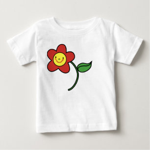 KRW Smiling Red Flower Baby T-Shirt