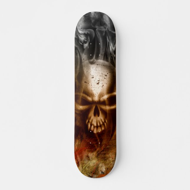 KRW Smouldering Skull Skateboard (Front)