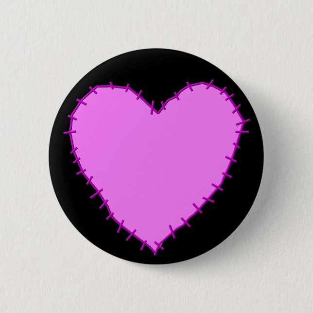 KRW Stitched Heart Pin (Front)