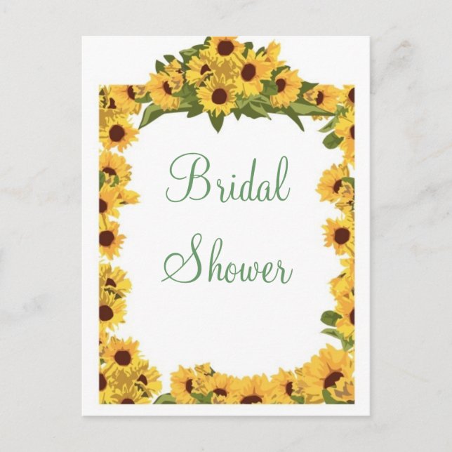 KRW Sunflower Custom Bridal Shower Invitation (Front)