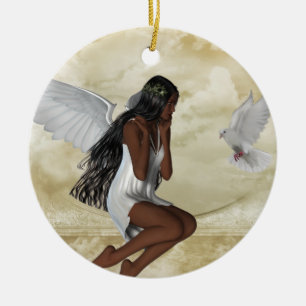 KRW The Angel and the Dove Inspirational Ornament