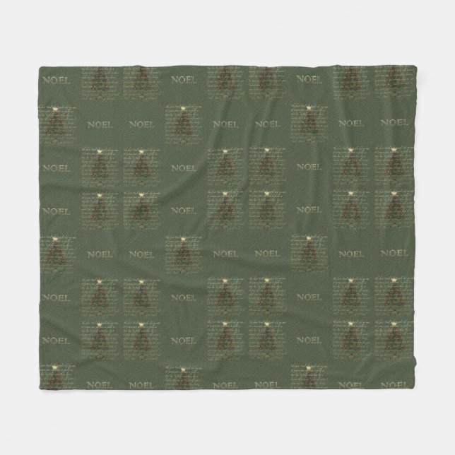 KRW The First Noel Fleece Christmas Blanket (Front (Horizontal))