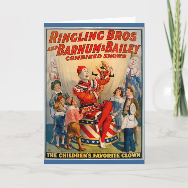 KRW Vintage Circus Clown Card (Front)