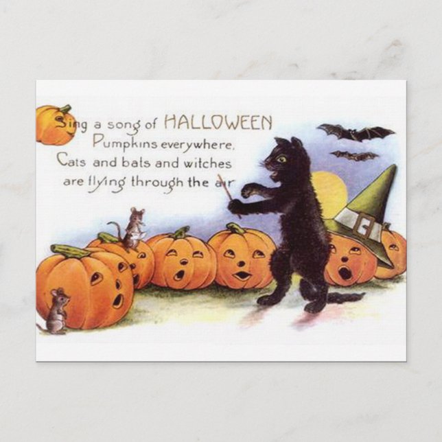 KRW Vintage Halloween Postcard (Front)