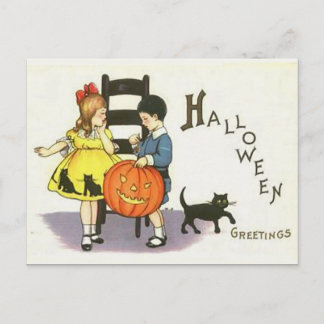 KRW Vintage Halloween Postcard