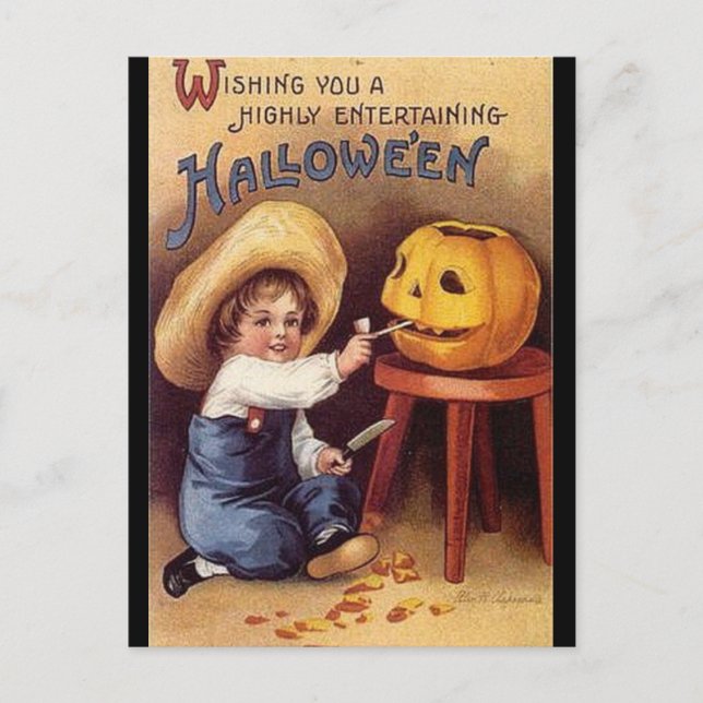 KRW Vintage Highly Entertaining Halloween Card (Front)