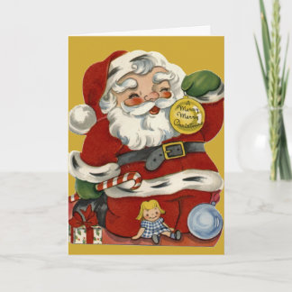 KRW Vintage Santa and Toys Card