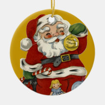 KRW Vintage Santa Claus Christmas Ornament