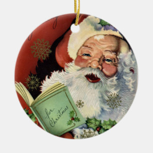 KRW Vintage Santa Claus Holiday Ornament