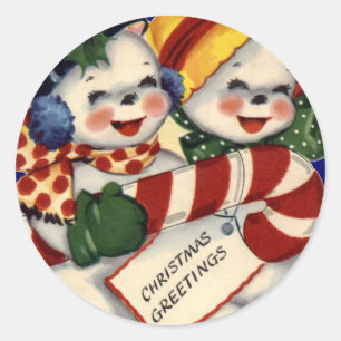 KRW Vintage Snowcouple Christmas Sticker