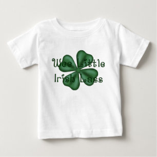 KRW Wee Little Irish Lass Shamrock Baby T-Shirt
