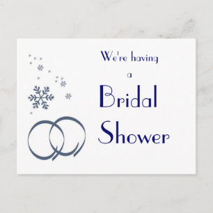 KRW Winter Wedding Custom Shower Invitation Postcard