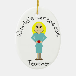 KRW World's Greatest Teacher Ornament