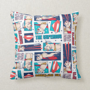 Krypto Comic Panel Pattern Cushion