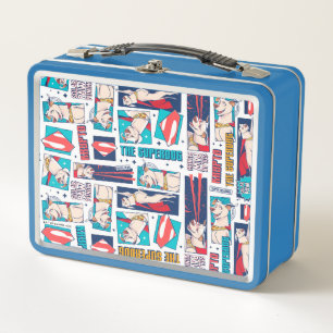 Krypto Comic Panel Pattern Metal Lunch Box