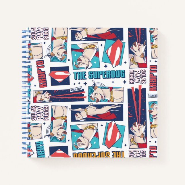 Krypto Comic Panel Pattern Notebook (Front)