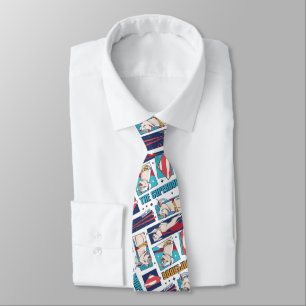 Krypto Comic Panel Pattern Tie