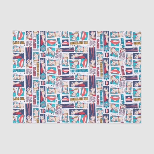 Krypto Comic Panel Pattern Tissue Paper (Front)