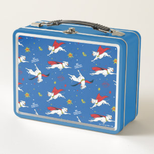 Krypto Flying Pattern Metal Lunch Box