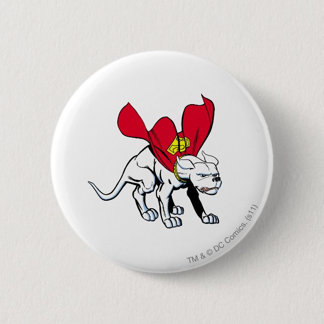 Krypto Growls 6 Cm Round Badge (Front)