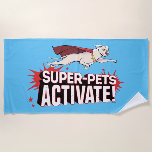 Krypto: Super-Pets Activate! Beach Towel (Front)