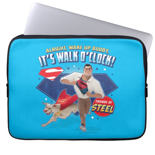 Krypto & Superman - It's Walk O'Clock! Laptop Sleeve (Front)