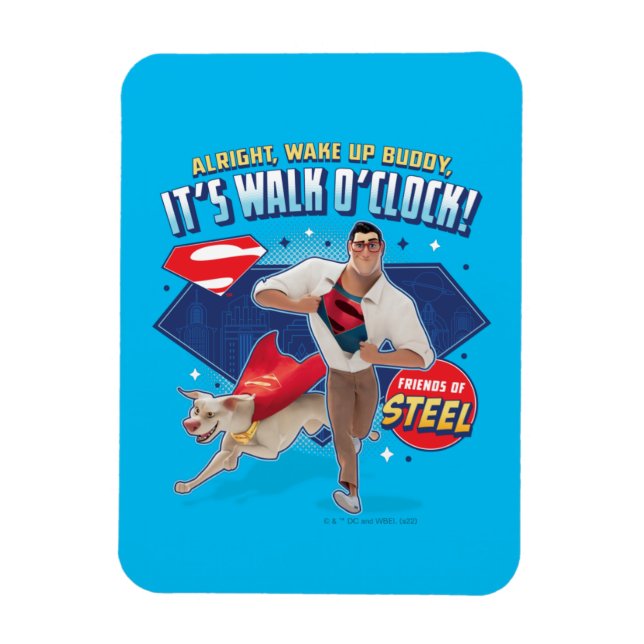 Krypto & Superman - It's Walk O'Clock! Magnet (Vertical)