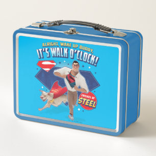 Krypto & Superman - It's Walk O'Clock! Metal Lunch Box