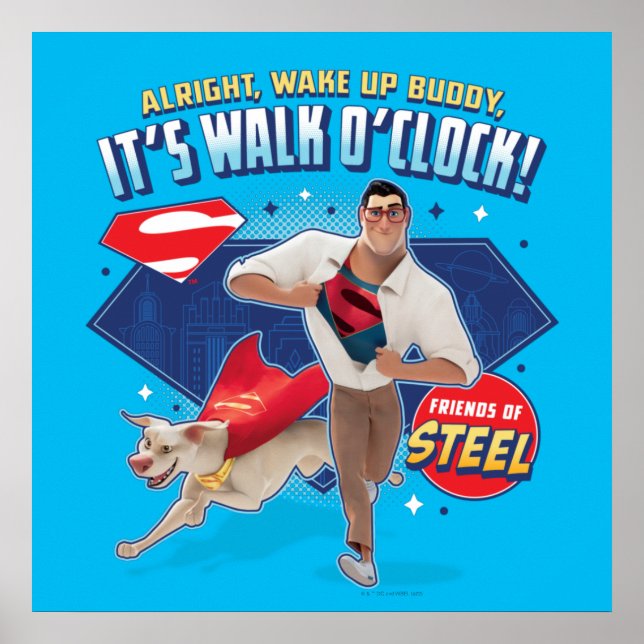 Krypto & Superman - It's Walk O'Clock! Poster (Front)