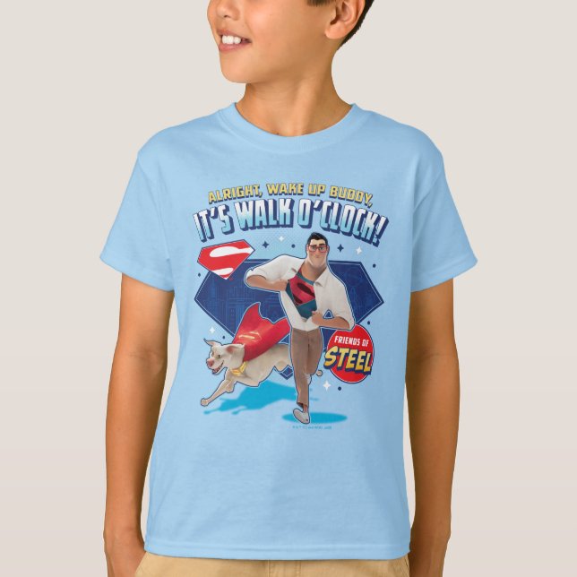 Krypto & Superman - It's Walk O'Clock! T-Shirt (Front)