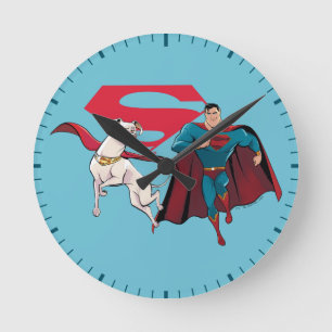 Krypto & Superman Round Clock