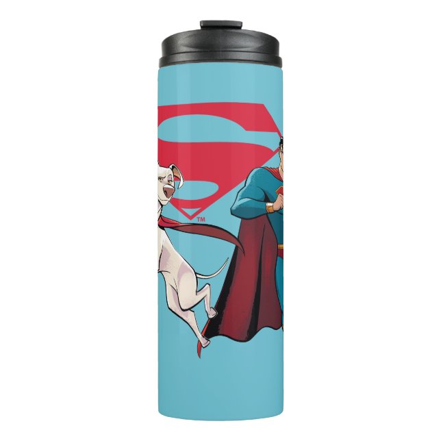 Krypto & Superman Thermal Tumbler (Front)