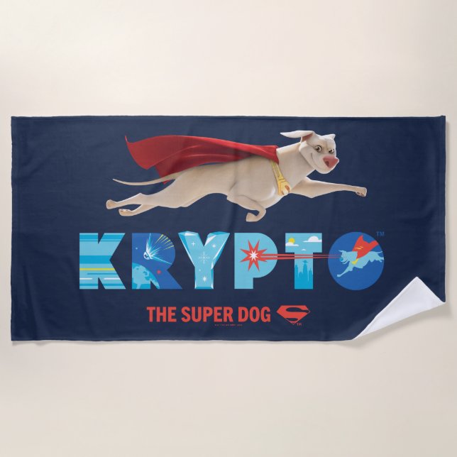 Krypto The Super-Dog Beach Towel (Front)