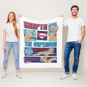 Krypto The Super-Dog Comic Panels Fleece Blanket
