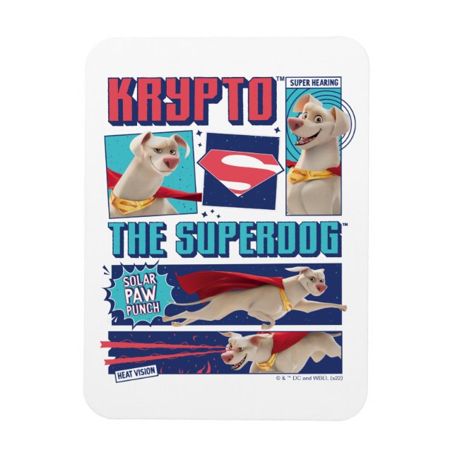 Krypto The Super-Dog Comic Panels Magnet (Vertical)