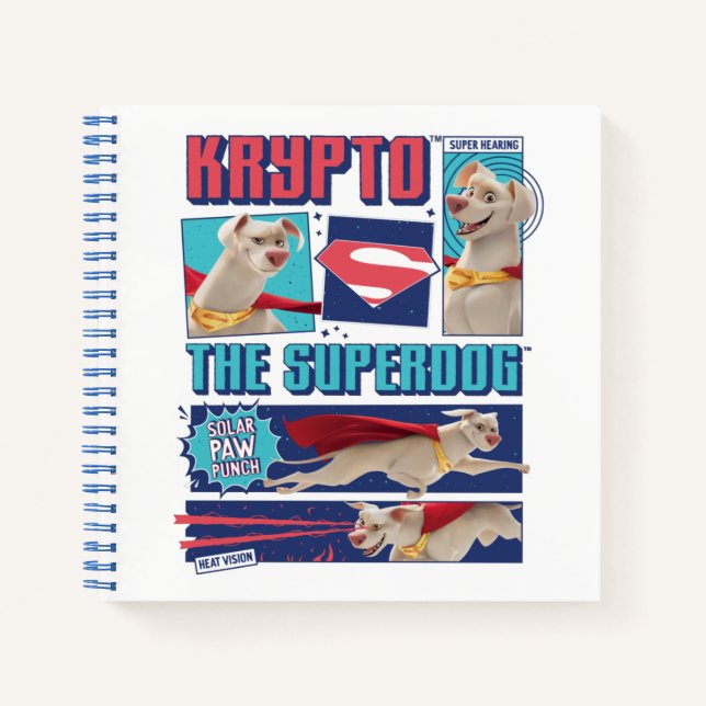 Krypto The Super-Dog Comic Panels Notebook (Front)