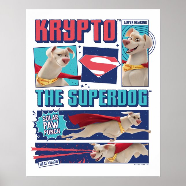 Krypto The Super-Dog Comic Panels Poster (Front)