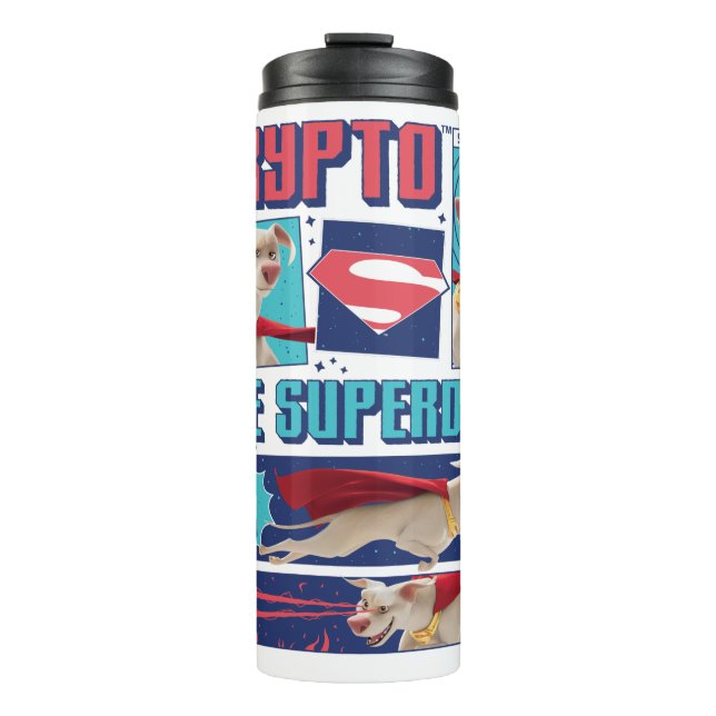 Krypto The Super-Dog Comic Panels Thermal Tumbler (Front)