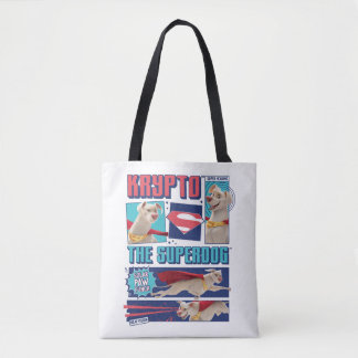 Krypto The Super-Dog Comic Panels Tote Bag