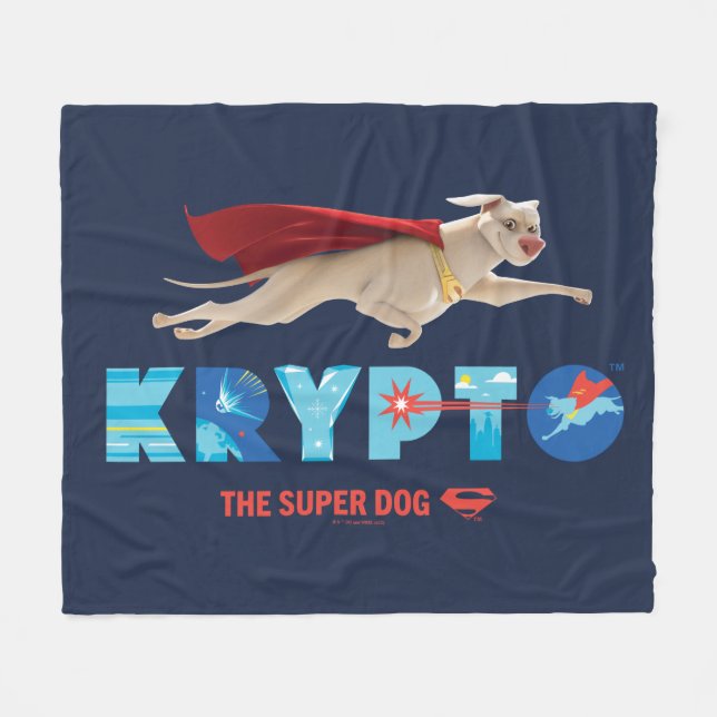 Krypto The Super-Dog Fleece Blanket (Front (Horizontal))