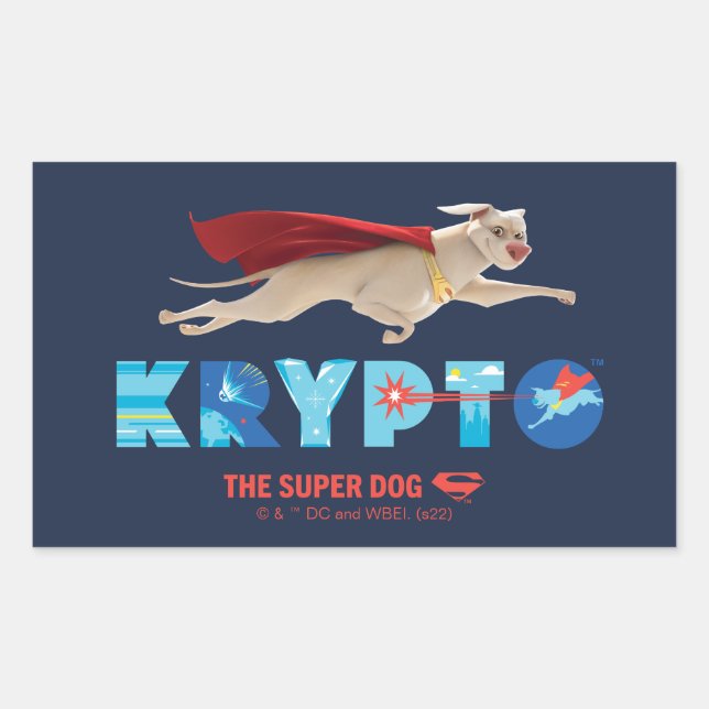 Krypto The Super-Dog Rectangular Sticker (Front)