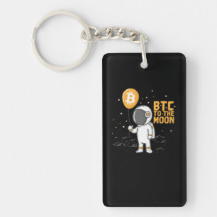 Kryptowährung Bitcoin Astronaut BTC to The Moon Key Ring