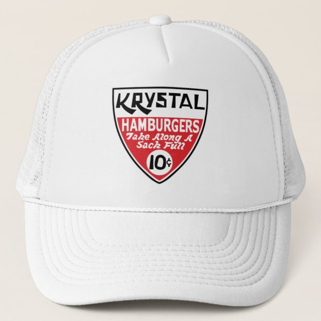 Krystal 10 Cent Shield Trucker Hat (Front)