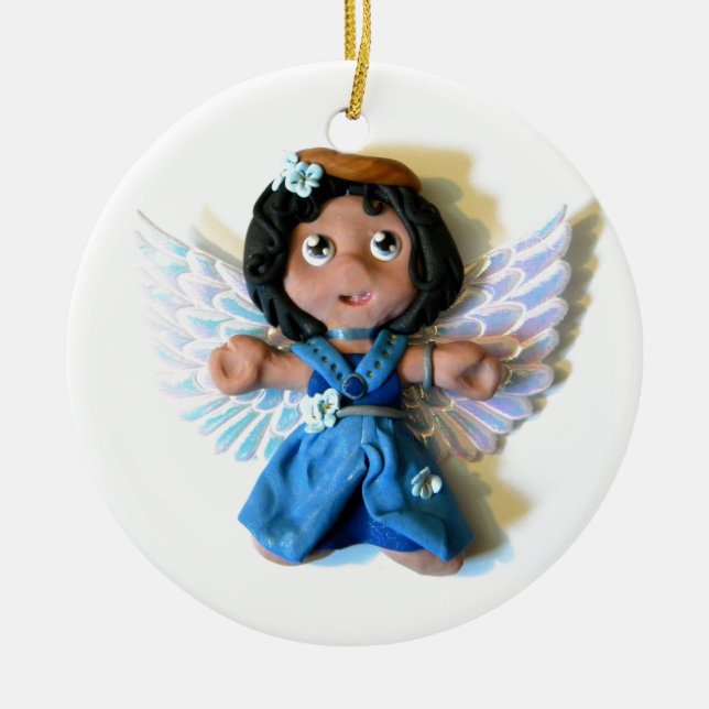 Krystal Angel I Ceramic Tree Decoration (Front)