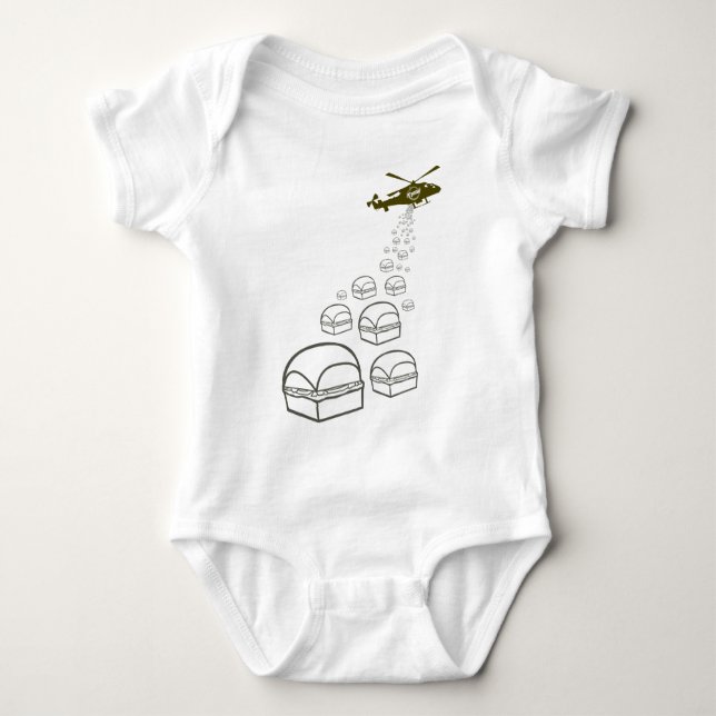 Krystal Helicopter Baby Bodysuit (Front)