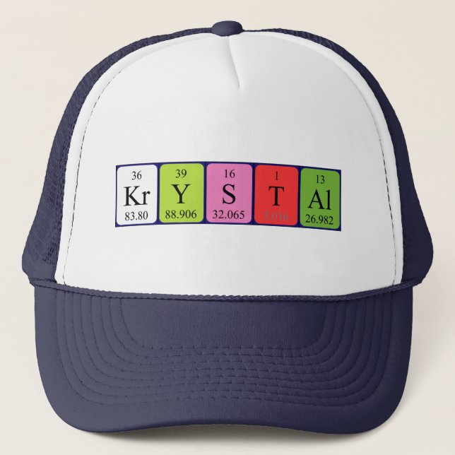 Krystal periodic table name hat (Front)