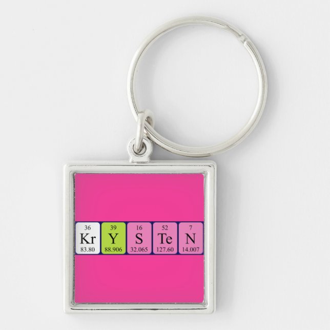 Krysten periodic table name keyring (Front)